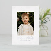 フェスティバルシルバースノーフレーク写真 箔シーズンカード (立ち正面)