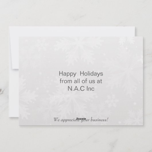 フェスティバルシルバーネイビーブルービジネスホリデーズカード シーズンカード (裏面)