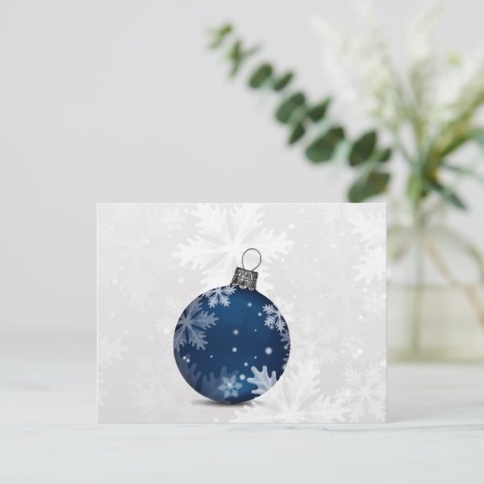 フェスティバルシルバーネイビー企業のホリデーポストカード シーズンポストカード (スタンド正面)