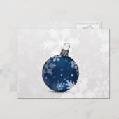 フェスティバルシルバーネイビー企業のホリデーポストカード シーズンポストカード (正面/裏面)