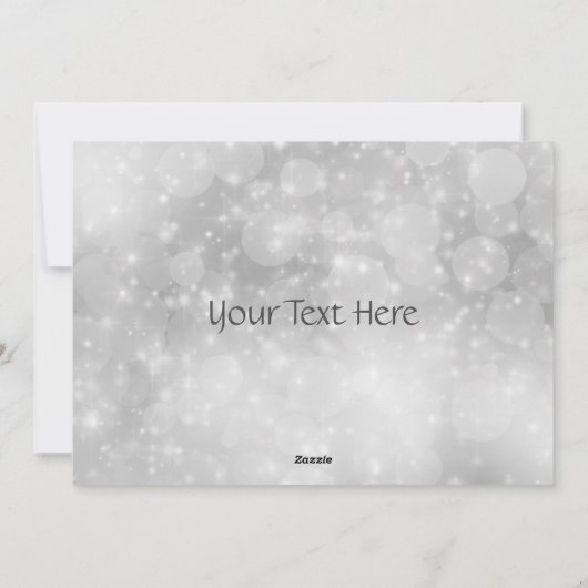 フェスティバルシルバーパープルクリスマスホリデーカード シーズンカード (裏面)