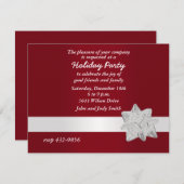 フェスティバルシルバーボウクリスマスパーティの招待状 招待状 (正面/裏面)