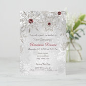 フェスティバルシルバーレッドホリデーパーティー招待状 招待状 (スタンド正面)