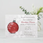 フェスティバルシルバーレッド企業のホリデーパーティー招待状 招待状 (スタンド正面)