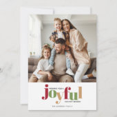 フェスティバルシンプルうれしそうな写真クリスマス シーズンカード (正面)