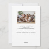 フェスティバルシンプルうれしそうな写真クリスマス シーズンカード (裏面)