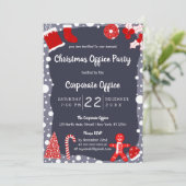 フェスティバルシンプルイラスト事務所クリスマス 招待状 (スタンド正面)