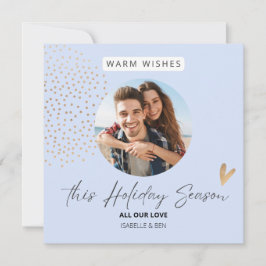フェスティバルシンプルカップル写真クリスマスホリデー シーズンカード