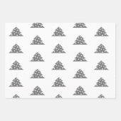 フェスティバルシンプルクリスマスツリーホリデイ ラッピングペーパーシート (正面)