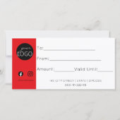 フェスティバルシンプルクリスマスビジネスロゴ (裏面)