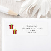 フェスティバルシンプルクリスマスプレゼントギフトボックスホリデイ ラベル (インサイチュ)