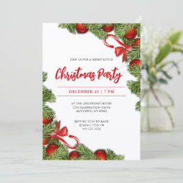 フェスティバルシンプルボーブルクリスマスパーティー 招待状