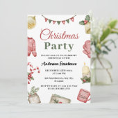 フェスティバルシンプル水の色クリスマスパーティー 招待状 (スタンド正面)