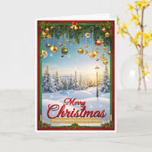 フェスティバルシーナリークリスマスカード カード (黄色い花)