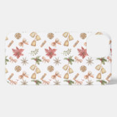 フェスティバルシームレスデコールパターン伝統的イラスト iPhoneケース (裏面横)