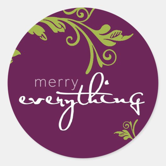 フェスティバルシール::はっきりしたつる植物3A ラウンドシール (正面)