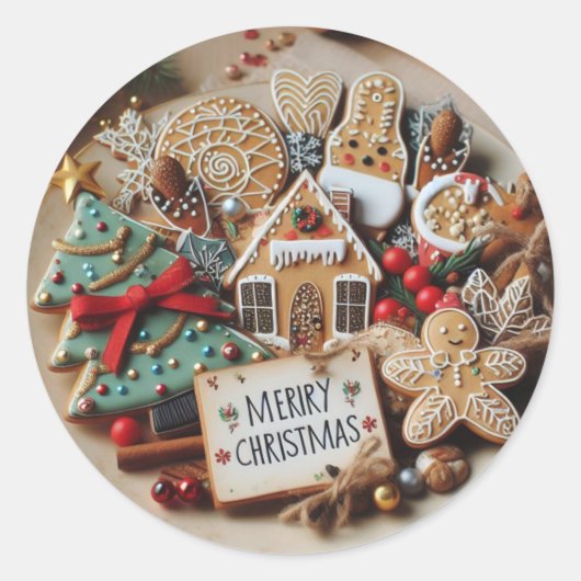 フェスティバルシール:メリークリスマスシール&ラベル ラウンドシール (正面)