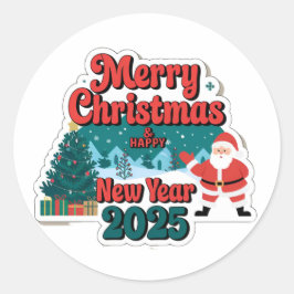 フェスティバルシール、無限おもしろい:2025年新年おめでとう ラウンドシール