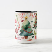 フェスティバルジョイクリスマスコーヒーマグ ツートーンマグカップ (中央)