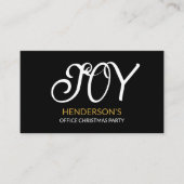 フェスティバルジョイクリスマスパーティーチケット エンクロージャーカード (正面)