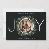 フェスティバルジョイクリスマスリース葉ベリーズ写真 シーズンカード (正面)