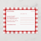 フェスティバルジョイ平和ラブレッドプレイド写真 ポストカード (裏面)