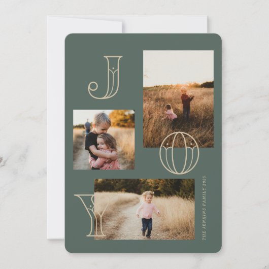 フェスティバルジョイ3 – 写真クリスマスカード シーズンカード (正面)