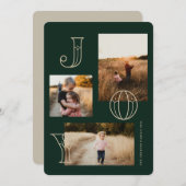 フェスティバルジョイ3 – 写真クリスマスカード シーズンカード (正面/裏面)