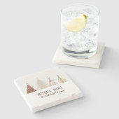 フェスティバルジョユーノールクリスマスホリデーファミリーストーン ストーンコースター (横)