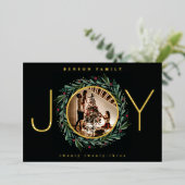 フェスティバルジョークリスマスリース葉ズベリー 箔シーズンカード (立ち正面)