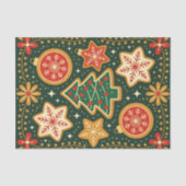 フェスティバルジンガーブレッドクリスマスクッキーホリデー 薄葉紙 (正面)