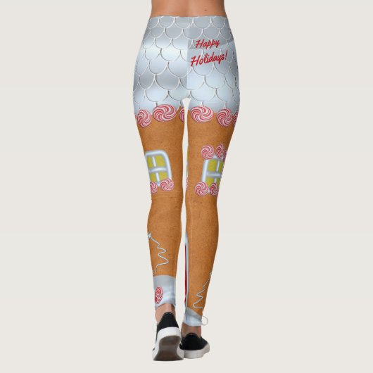 フェスティバルジンガーブレッドハウスシおもしろいョスマスレギンス レギンス (裏面)