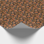 フェスティバルジンガーブレッドハウスプリント-クラシッククリスマス ラッピングペーパー (角)