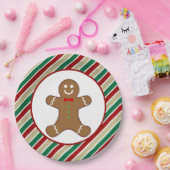 フェスティバルジンガーブレッドホリデーパーティー ペーパープレート (パーティー)