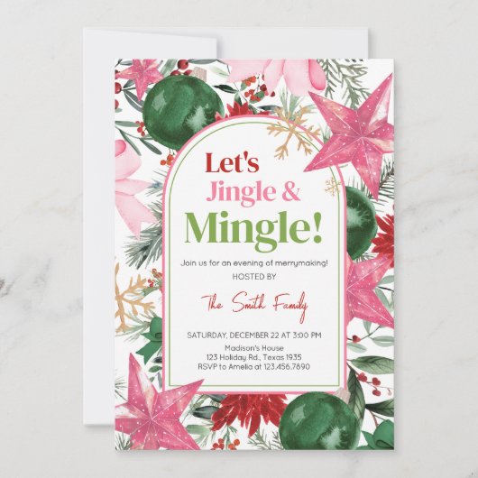 フェスティバルジングルとミングルクリスマスパーティー 招待状 (正面)