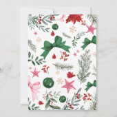 フェスティバルジングルとミングルクリスマスパーティー 招待状 (裏面)