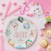 フェスティバルジングル&ミングルクリスマス ペーパープレート (パーティー)