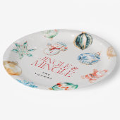 フェスティバルジングル&ミングルクリスマス ペーパープレート (アングル)