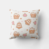 フェスティバルジンジャーブレッドクッキーのシームレスパターン クッション (裏面)