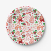 フェスティバルジンジャーブレッドクッキー赤ちゃんシャワー ペーパープレート (正面)