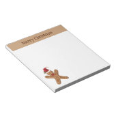 フェスティバルジンジャーブレッドクリスマスクッキーと文字 ノートパッド (アングル)