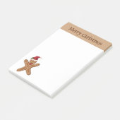 フェスティバルジンジャーブレッドクリスマスクッキーと文字 ポストイット (アングル)