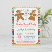 フェスティバルジンジャーブレッドクリスマスジェンダーのパーティーを明らかにする 招待状 (スタンド正面)