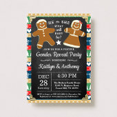 フェスティバルジンジャーブレッドクリスマスジェンダーのパーティーを明らかにする 招待状