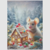 フェスティバルジンジャーブレッドハウス&かわいいマウスデコップル 薄葉紙 (正面)