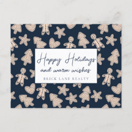 フェスティバルジンジャーブレッドビジネスハッピーホリデー シーズンポストカード