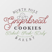 フェスティバルジンジャーブレッドベーカリーのクリスマスワードアート ウィンドウサイン (シート)