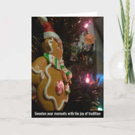 フェスティバルジンジャーブレッドマンオーナメント サンキューカード