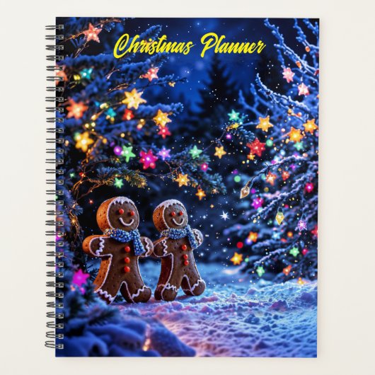 フェスティバルジンジャーブレッドマン雪ファンタジー プランナー手帳 (正面)