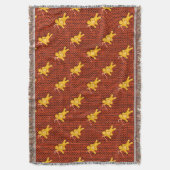 フェスティバルジンジャーブレッドマン&ニットパターンクリスマス スローブランケット (正面縦)